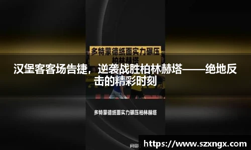 汉堡客客场告捷，逆袭战胜柏林赫塔——绝地反击的精彩时刻