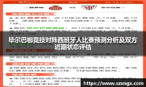 毕尔巴鄂竞技对阵西班牙人比赛预测分析及双方近期状态评估